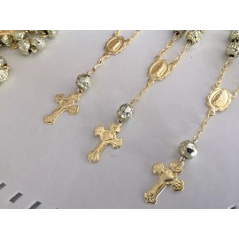 Unbranded 25 Pc Mini Rosary Gold Plated /Baptism Favor/ Decenario/ Recuerditos 25Pcs  Oro