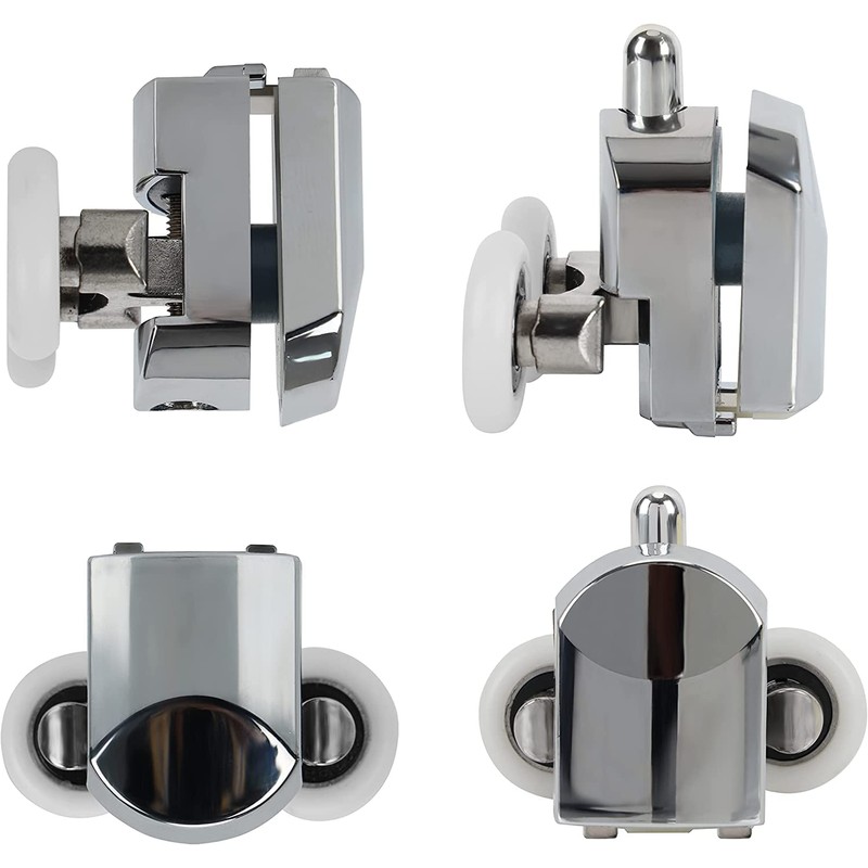 Set of 8 Twin Shower Door Rollers Runners Wheels Pulleys