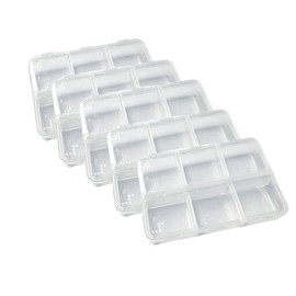 Portable 6-Compartment Pill Box 5 Pieces 1 Set 7ea
