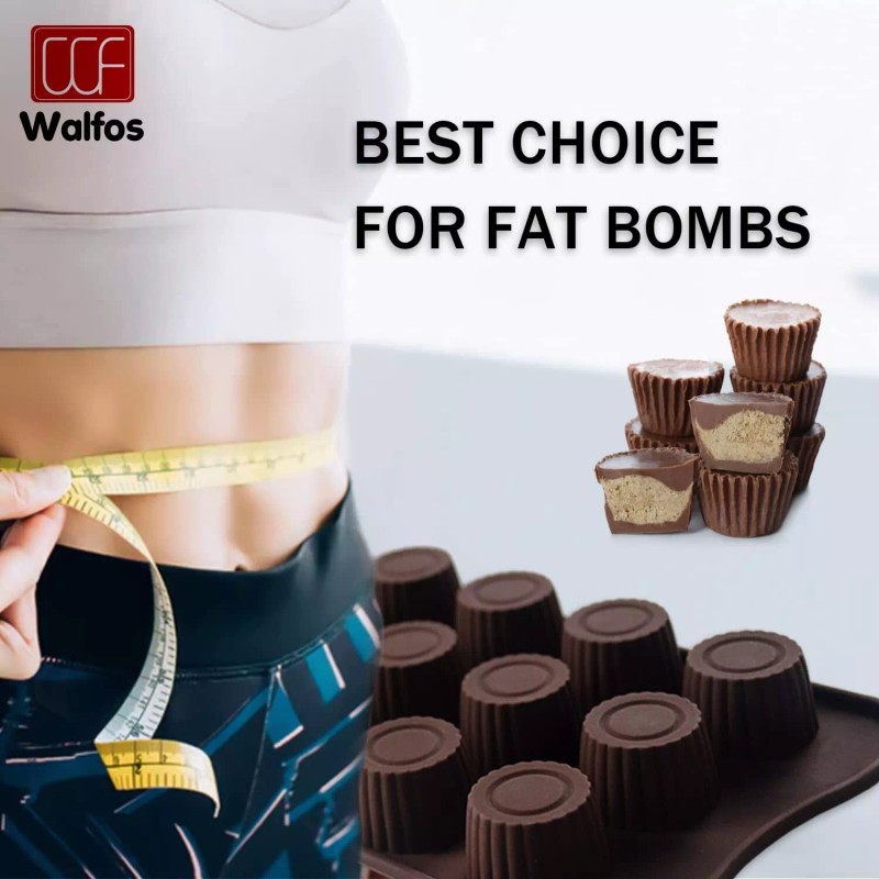Walfos Peanut Butter Cup Mold Fat Bomb Molds, Walfos Silicone