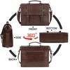 Leather Mens Messenger Bag Vintage 15.6 Inch Waterproof Leather Laptop