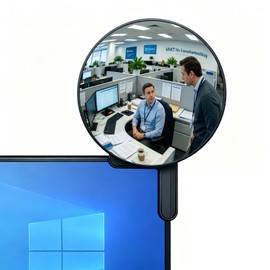 Nanningo 3.8 in Clip-On Convex Computer Monitor Mirror to See Behind You