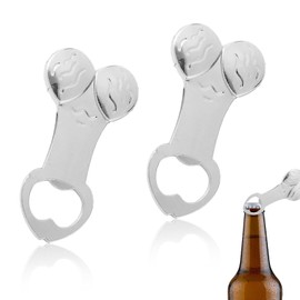 NIIIYTYB 2Pcs Bottle Opener Kit Funny Shape Heavy Duty Stainless Steel Durable Flat Metal Openers for Beer Bulk Blanks for DIY Projects for Kitchen Bar or Restaurant Use Solid Bottle Opening Tools