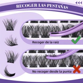 Kit de Extensiones de Pestañas B&Qaugen 3D con Curvatura D para Efecto Natural