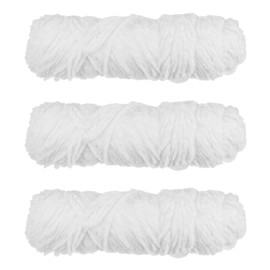 HARFINGTON 3 Skeins Chenille Yarn Soft Blanket Yarn 3x100gr/3.5oz (3x131yds) Polyester Velvet Fancy Fluffy Yarn Knitting for Crochet Weaving Scarf, White