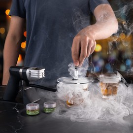 WITANHURST Cocktail Smoker Portable Handheld Cold Smoking Gun Electric Smoker, Cold Smoker Smoke Infuser Kit for Food and Drinks – Includes Wood Chips, Batteries, Dome Lid…