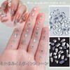 Chisafly Rhinestones, Nail Parts for Nails, 3D, Assortment, White, Sparkling,
