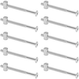 10 Sets of Furniture Connector Bolts and Barrel Nuts,Bed Bolt and Nut Kit (M6×80mm)