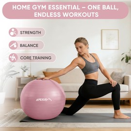 APEXUP - Pelota de Ejercicio y Yoga, Antideslizante, Tipo Silla de Estabilidad, Resistente, Grande, para Fitness, Equilibrio, Core y Fisioterapia