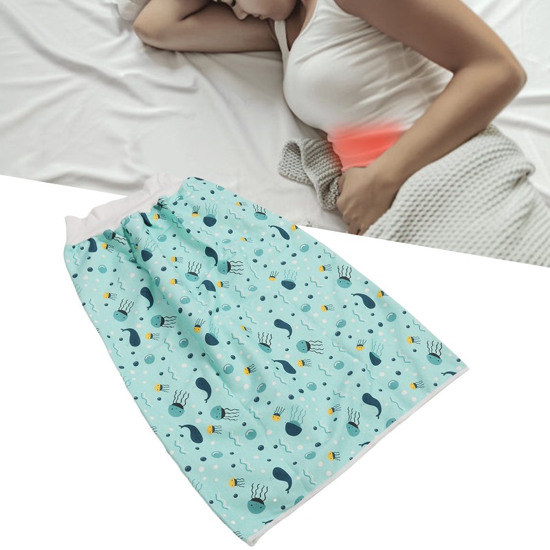 Adult Diaper Skirt Wearable Incontinence Mat Washable Cotton Cloth Reusable
