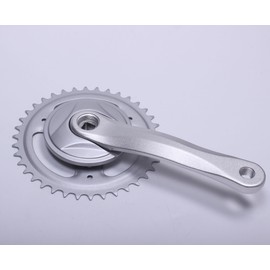 PROWHEEL 170MM Bike CrankSet,38T Forged AL-6061-T6 Sliver Square Taper Fixed One-Piece Crankset with Steel Chainring,Compatible with City Bike,Electric Bicycle,Cargo,Road Bike,MTB