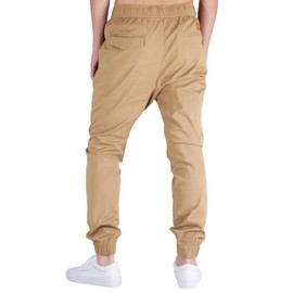 ITALYMORN Khaki Joggers for Men with Pockets (Khaki, X-Large)