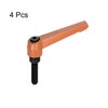 sourcing map 4pcs Adjustable Clamping Lever Handles M8 x 40mm