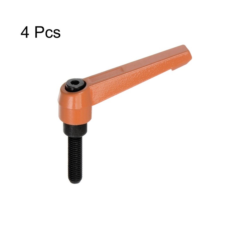 sourcing map 4pcs Adjustable Clamping Lever Handles M8 x 40mm