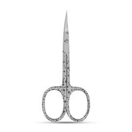TEORI Cuticle Scissors Spotted Steel, Nail Prep Kit-Trimming Scissor for Women & Men-Facial Hair Small Grooming Scissors for Eyebrows, Nose Hair | Spotted Steel | Cuticle Scissor Curved Fine