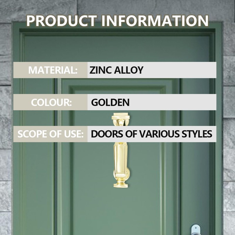 Bwintech 1 Pcs Gold Doctors Design Heavy Duty Door Knocker
