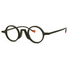 Zeelool ZJGA754158 - anteojos redondas de acetato retro para marco unisex con lente transparente sin receta, Marrón, Medium