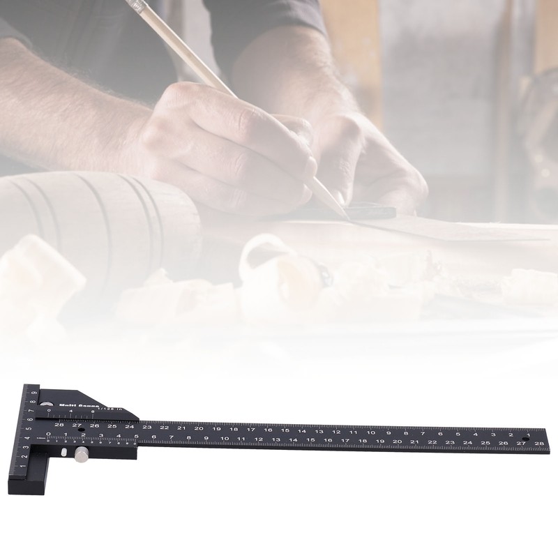 Woodworking Scribing Ruler Marking Measuring Gauge Tshaped Multifunctional Carpentry Tool