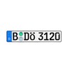 German Euro Plate with Registration Seals - Euro (EU) Style
