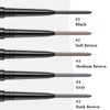 Grey Eyebrow Pencil,2Pcs Professional Micro Brow Pencil with Spoolie Brush,Longwearing