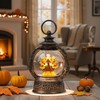Fall Snow Globe Lantern -Thanksgiving Turkey with Pumpkin Spinning Water