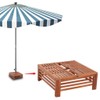 vidaXL Wooden Parasol Stand Cover - Acacia Hardwood - Functional