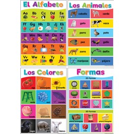 Teacher Created Resources Spanish Colorful Early Learning Small Poster Pack (TCR7822)