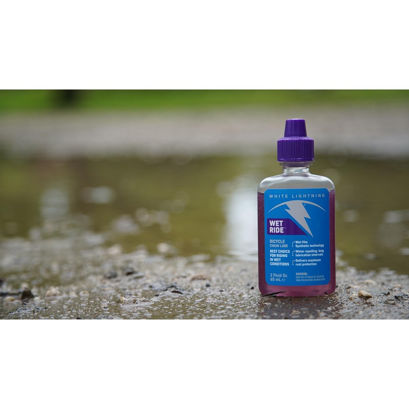 White Lightning Wet Ride Extreme Conditions Heavy Bicycle Chain Lube,