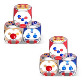 LvYiLinggg 6 Sided 25mm Clear Large Dice for Party, KTV, Travel, Classroom Class, Game Supplies, Table Games