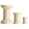 Bright Creations Empty Wooden Spools for Crafts in 3 Sizes