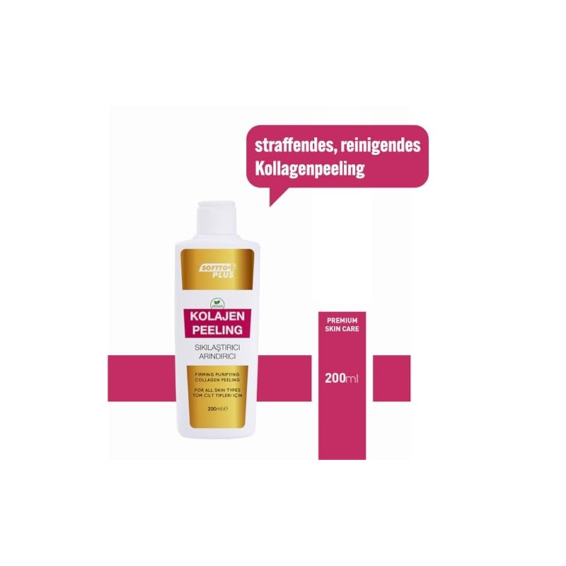 Softto+Plus Kollagen Peeling – Sanfte Reinigung & Straffung für strahlende