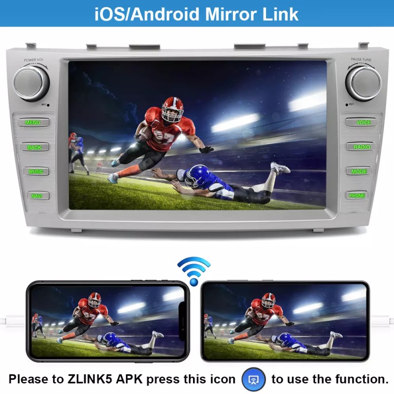 YuanTing For Toyota Camry 2007-2011 Carplay Android 13 Auto Car