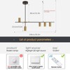 Siittoo Pendant Light Fixtures, Dimmable Modern LED Chandelier Lighting with