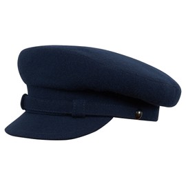 Sterkowski Men's Fisherman Style Maciejówka Fiddler Cap UK 7 1/8 Navy Blue