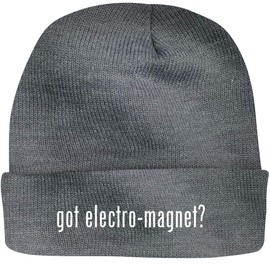 Shirt Me Up got Electro-Magnet? - A Nice Beanie Cap, Grey, OSFA