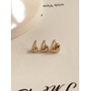 10k mini chubby heart earrings 3 sizes simple gold L
