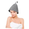 ORFOFE 2pcs Thickened Felt Sauna Hat Comfortable Grey Bathing Headwear
