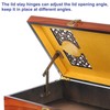 sourcing map 2 Pcs Brass Lid Folding Support Hinge, 3"