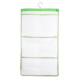 ALYER 6 Storage Pockets Hanging Mesh Shower Caddy,Space Saving Bathroom Accessories and Quick Dry Bath Organizer,Green-Single Hook