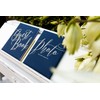 Wedding Guest Book Navy Blue and Gold 20 x 24.5cm