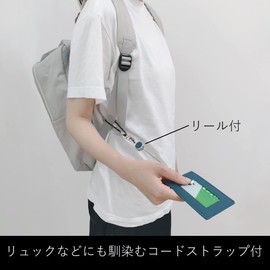 Raymay Fujii Pass Case, Tinist with Reel, Charcoal Gray