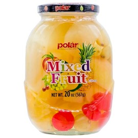 Mixed Fruit in Light Syrup, glass jar 20oz (Pack of 6)