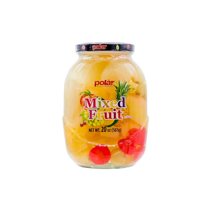 Mixed Fruit in Light Syrup, glass jar 20oz (Pack of
