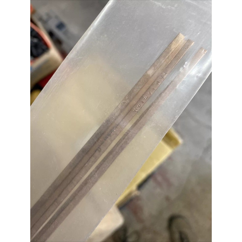 Uniweld,Phosphorus Copper-Silver Brazing Rods Flat,5pc. 1/8" x 0.05" x 20"