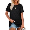 Black Tshirts for Women Crewneck Loose Fit Tops Lightweight Tees