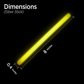 Large Glow Sticks Party Packs 8 Inch - 16 Pcs UV Non Toxic Glow in The Dark Kids Party Favours in 8 Colours - Neon Lights Party Supplies, Birthdays, Weddings, Pool Parties - BIGGER Size BRIGHTER Glow
