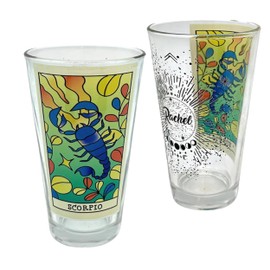 Sam and Zoey - Zodiac Glass | Beer Glass | Pint Glass | Glass Tumbler for Men Women Husband Wife, Gift Idea for Valentine's Day Christmas Birthday Wedding Engagement Anniversary, 16 Oz - Scorpio