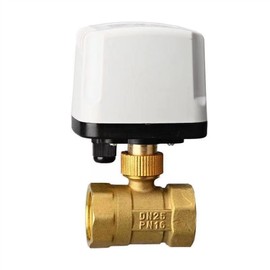 JVOZBZMWZ Valve Waterproof Motorized Ball Valve 220V 12V 24V 3-Wire 2 Control Brass Electric Ball Valve Big Torque Metal Motor (Color : 220vac, Size : DN20)