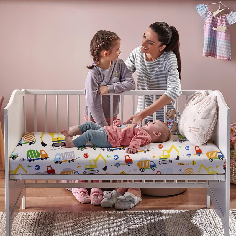 2 Pack Cot Bed Fitted Sheets 140 x 70cm for