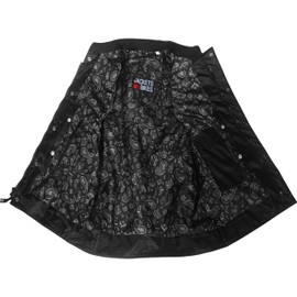 SOA Men's Leather Motorcycle Concealed Gun Pockets Biker Club Vest Paisley White XL